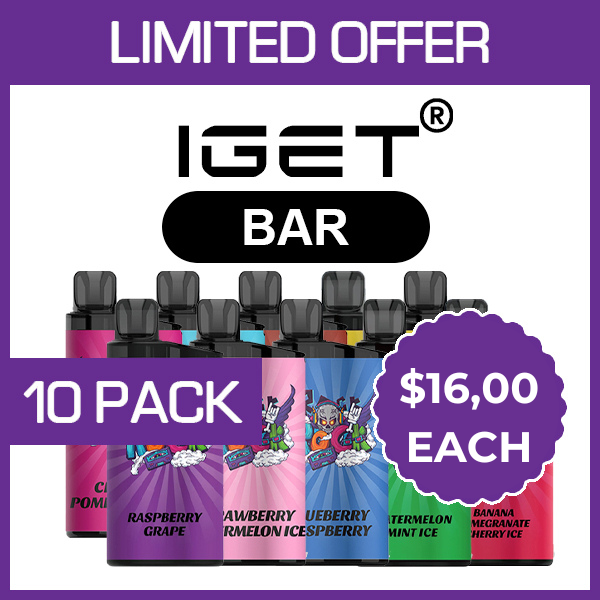 2 - PROMOTION PACK 🔥  IGET BAR – 3500 PUFFS – 10 PACK 🔥